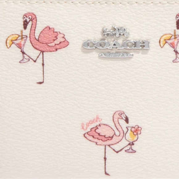 Authentic Coach Snap Wallet in Flamingo Print NWT LIMITED PRINT - Picture 4 of 4